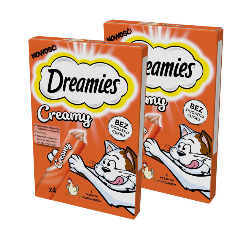 Dreamies Creamy Przysmak z kurczakiem dla kota