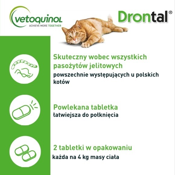 Drontal tabletki odrobaczające dla kota 2szt.