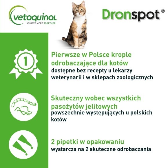Dronspot roztwór do nakrapiania dla małych kotów 30mg / 7,5mg