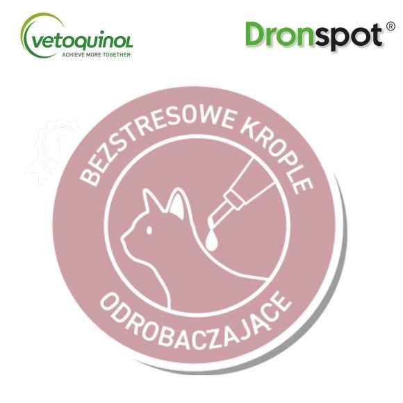 Dronspot krople odrobaczające dla średnich kotów 60mg / 15mg