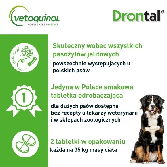 Drontal Plus Flavour tabletki na odrobaczanie dla dużych psów 2 tabletki