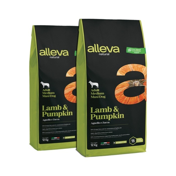 Alleva Natural Adult Medium/Maxi Lamb & Pumpkin 12kg