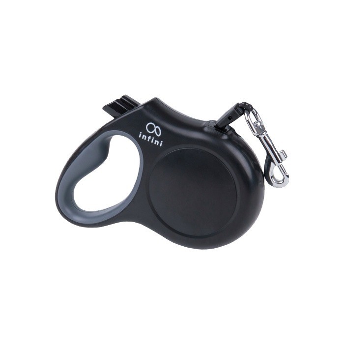 Amiplay Infini Freedom Smycz automatyczna czarna [rozmiar XL] 5m/50kg