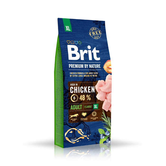 Brit Premium By Nature Adult Extra Large XL 15kg + Koema mix 3 smaków 800g x 6