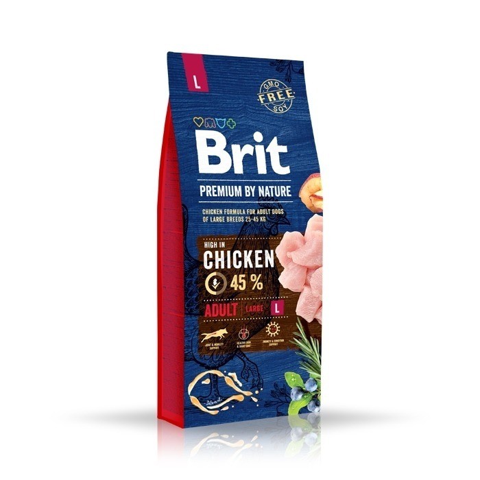 Brit Premium By Nature Adult Large L 15kg + Koema mix 3 smaków 800g x 6