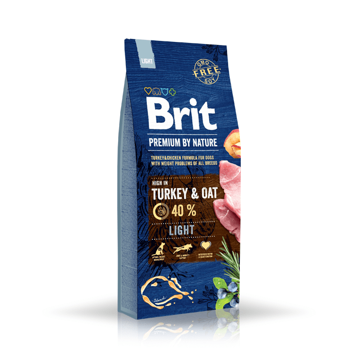 Brit Premium By Nature Light 15kg + Fafik karma mokra mix smaków 6x400g