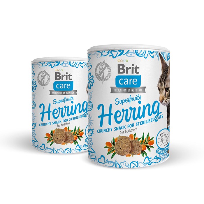 Brit Care Cat Snack Superfruits herring 100g