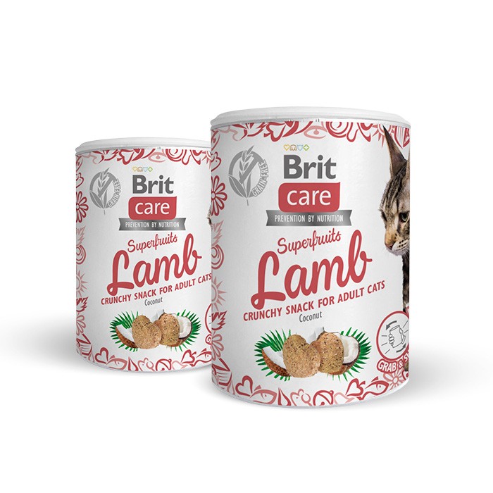 Brit Care Cat Snack Superfruits lamb 100g