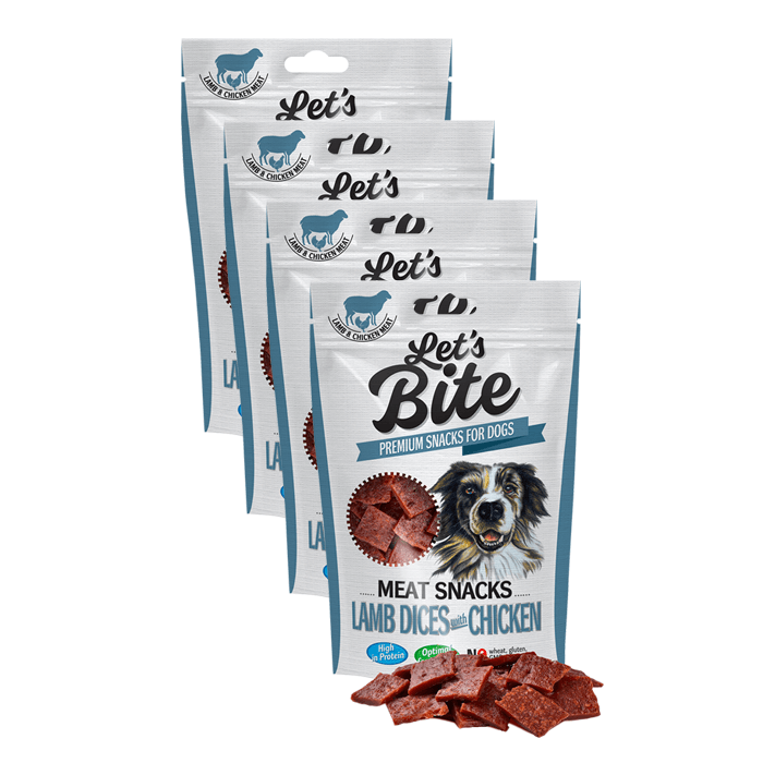 Brit Let's Bite Meat Snacks Lamb Dices with Chicken 80g