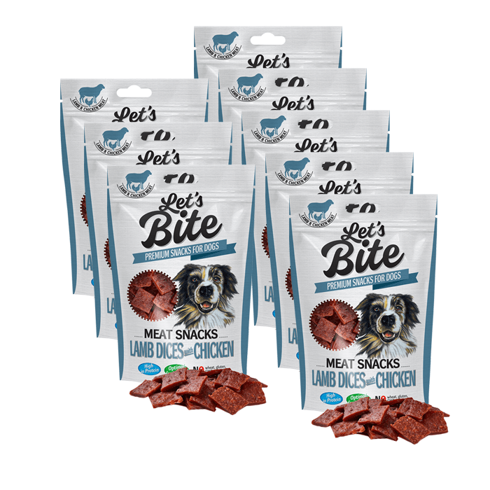Brit Let's Bite Meat Snacks Lamb Dices with Chicken 80g