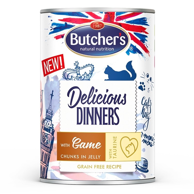 Butcher's Delicious Dinners Cat mix 5 smaków 400g x 10