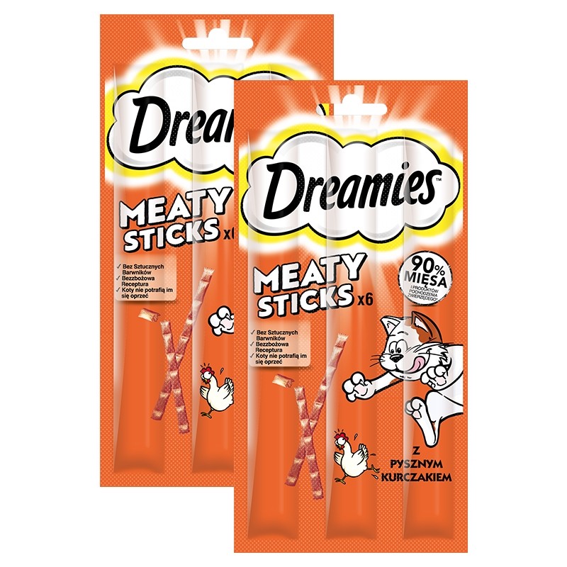 Dreamies Meaty Sticks przysmak dla kota kurczak 30g
