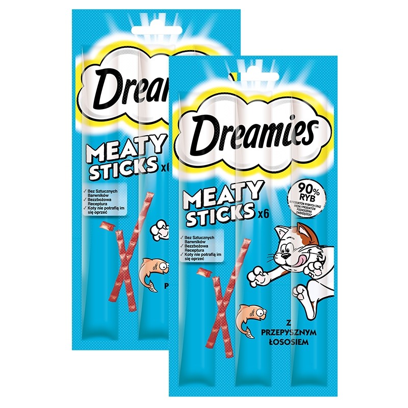 Dreamies Meaty Sticks przysmak dla kota łosoś 30g