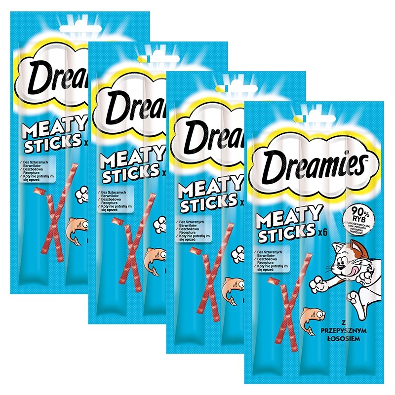 Dreamies Meaty Sticks przysmak dla kota łosoś 30g