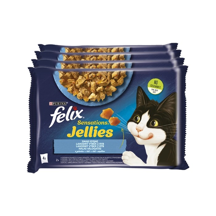 Felix Sensations Rybne smaki w galaretce 85g x 4 (multipak)
