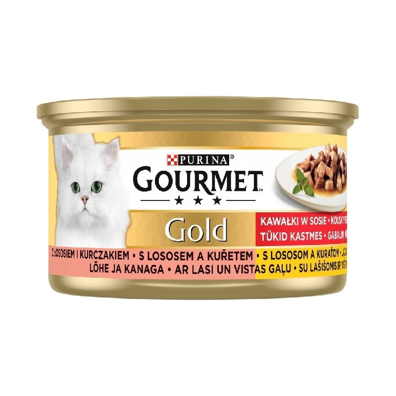 Gourmet Gold Kawałki w sosie Mix 3 smaków 85g x 24