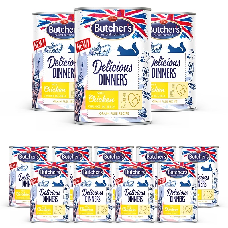 Butcher's Delicious Dinners Cat w galaretce 400g x 12