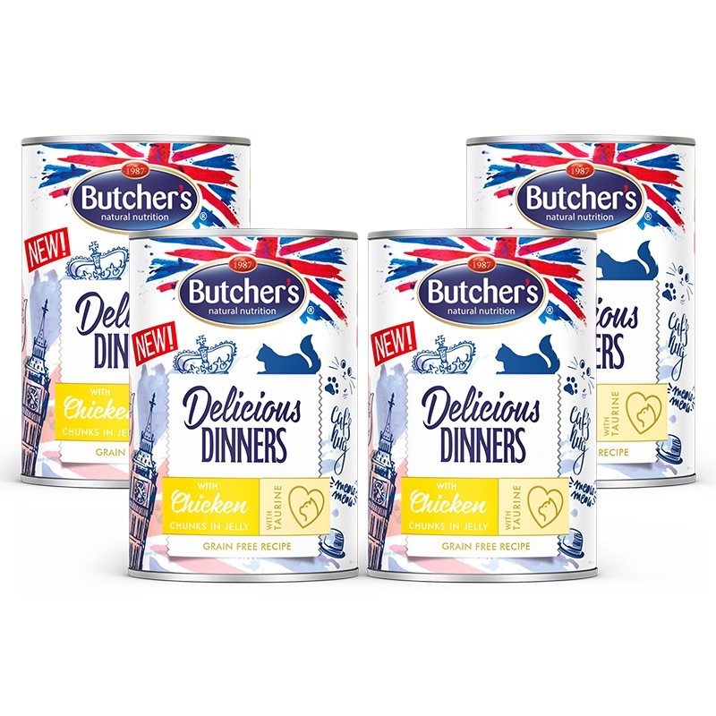Butcher's Delicious Dinners Cat w galaretce 400g x 4