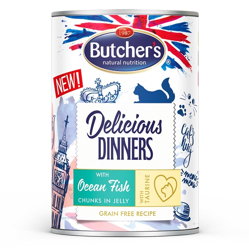 Butcher's Delicious Dinners Cat w galaretce 400g x 12