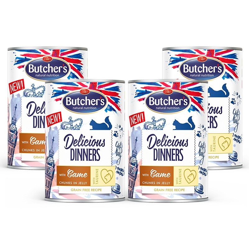 Butcher's Delicious Dinners Cat w galaretce 400g x 4