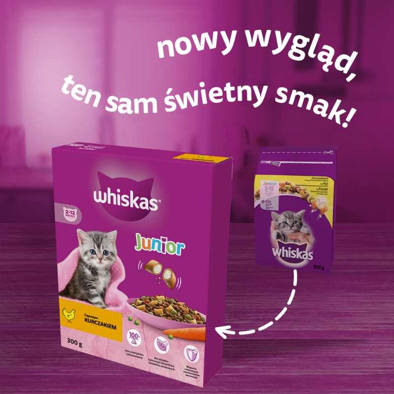 Whiskas Junior z kurczakiem 300g