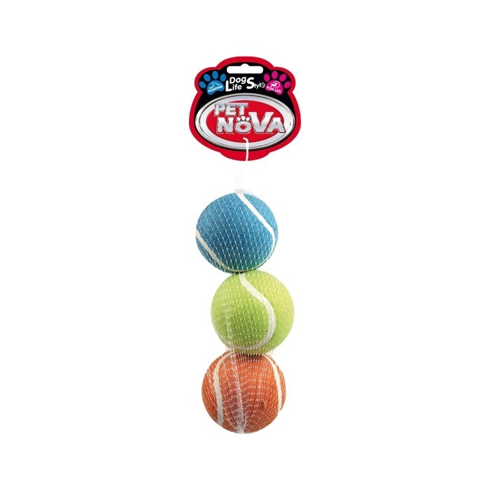Pet Nova Piłki tenisowe pływające 3szt. 6cm
