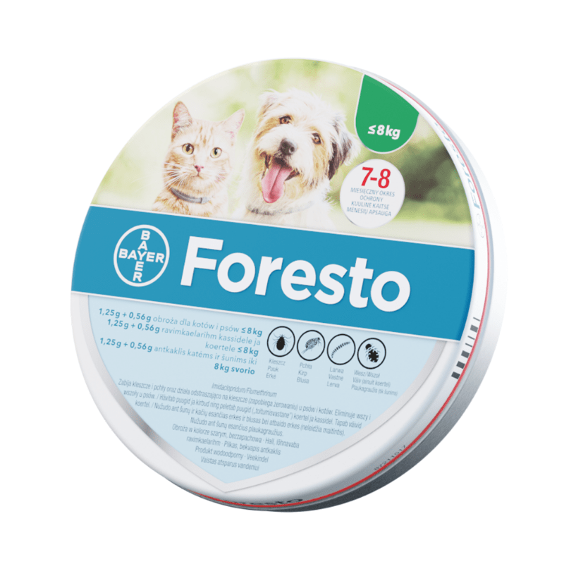 Bayer Foresto Obroża insektobójcza dla małych psów i kotów poniżej 8kg