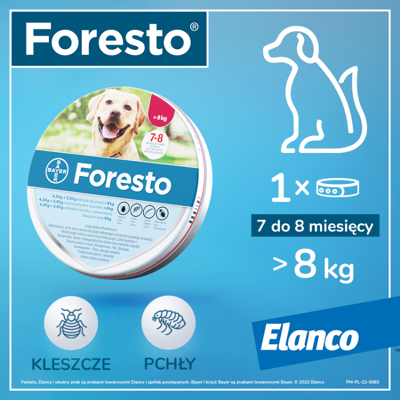 Bayer Foresto Obroża insektobójcza dla psów powyżej 8kg