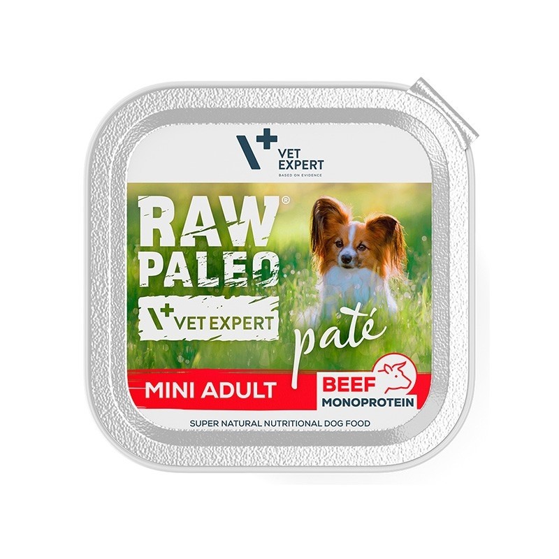 VetExpert Raw Paleo Adult Mini Tray 150g - mokra karma dla psów małych ras