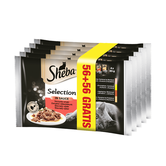 Sheba Selection Soczyste Smaki w sosie zestawy 4x85g GRATIS