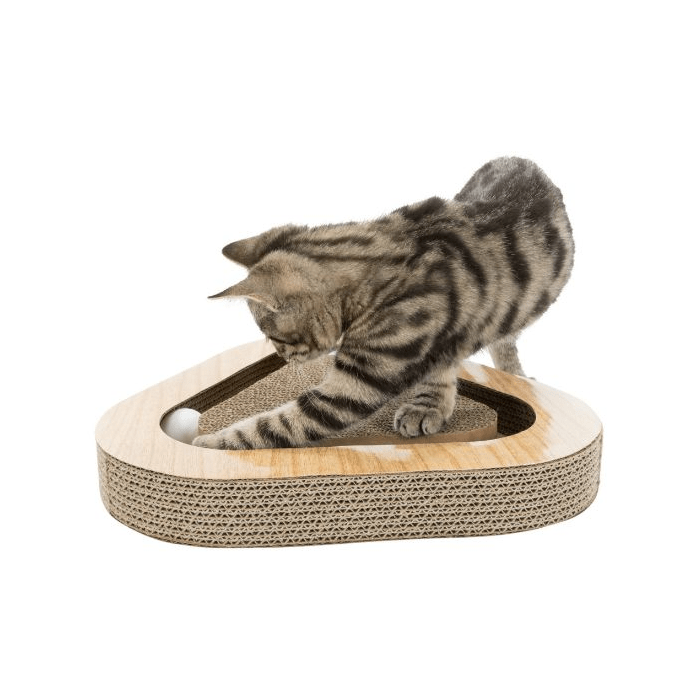 Trixie Kartonowy drapak dla kota z piłkami 36x5cm