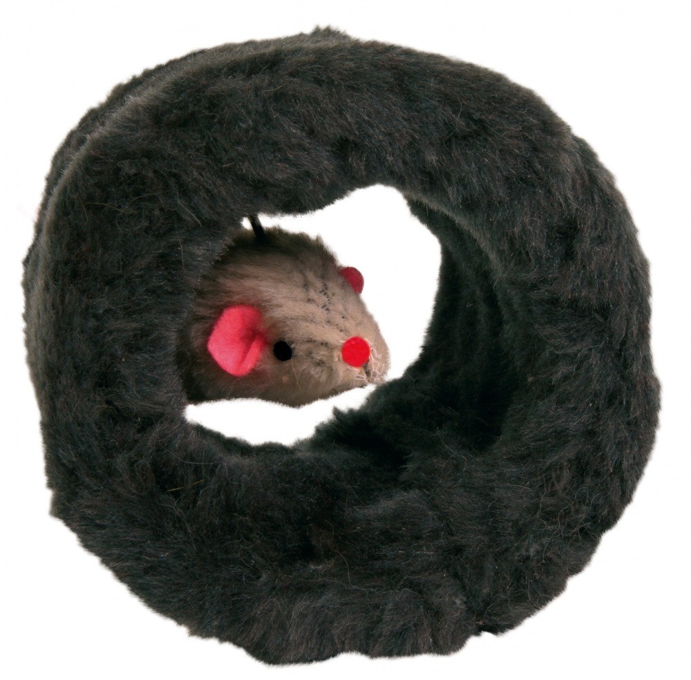 Trixie Walec pluszowy z myszką 8cm