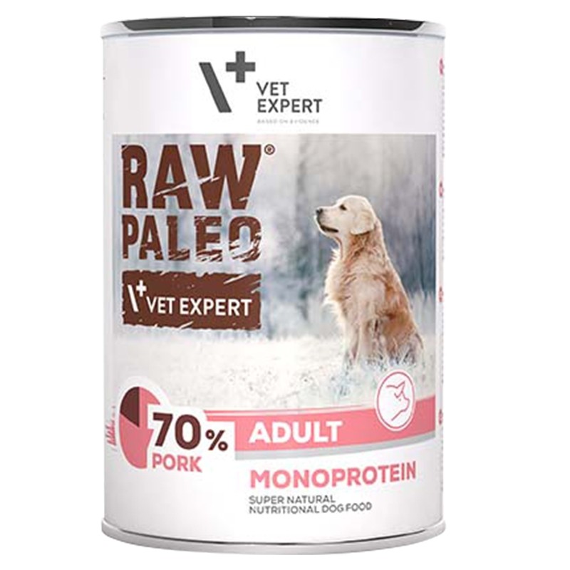 VetExpert Raw Paleo Adult Monoprotein 400g x 12 - mokra karma dla psów