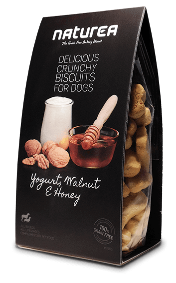 Przysmaki dla psa - Naturea Biszkopty jogurt z orzechami i miodem 230g