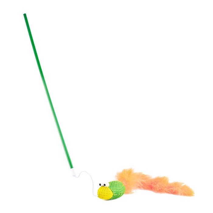 Zabawki - Trixie Wędka z ptaszkiem dla kota