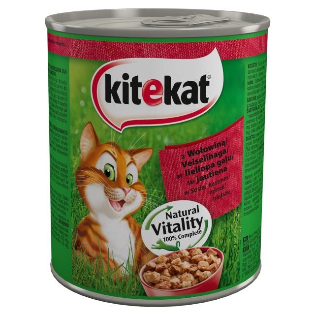 Karmy mokre dla kota - KiteKat w sosie 800g x 12