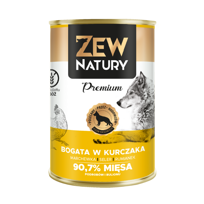 Karmy mokre dla psa - Zew Natury Mokra karma 89% mięsa 400g x 12