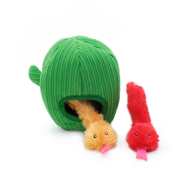 Zabawki - ZippyClaws pluszowa norka Kaktus z wężami 14cm