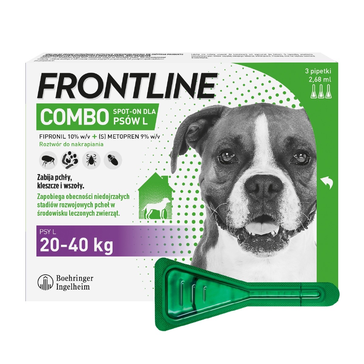 Preparaty lecznicze - Frontline Combo Spot-on krople na pchły i kleszcze L (20-40kg) 3szt.