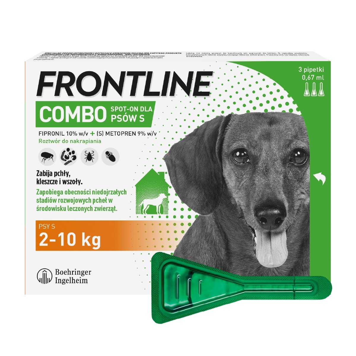 Preparaty lecznicze - Frontline Combo Spot-on krople na pchły i kleszcze S (2-10kg) 3szt.