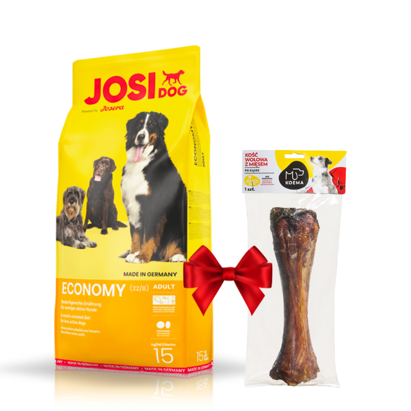 Karmy suche dla psa - Josera Josidog Economy 15kg + kość Koema