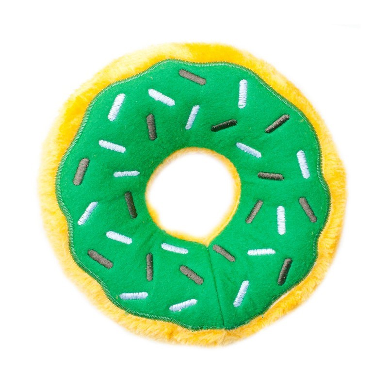 Zabawki - ZippyPaws Pluszowy donut mięta 23cm