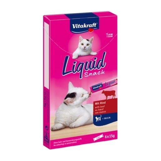 Przysmaki dla kota - Vitakraft Cat Liquid-Snack Wołowina 6 x 15g