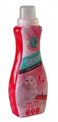 Kuwety, łopatki dla kota - Sanicat Fruit Time płyn do podłogi higienizujący płyn do podłóg i kuwet 1l