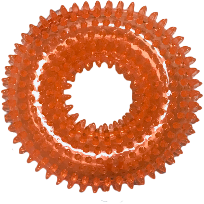 Zabawki - Buba Rgumowy Piszczący ring z kolcami XL 14cm