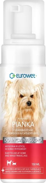 Higiena, pielęgnacja sierści - Eurowet Szampon pianka do mycia na sucho dla psów 150ml