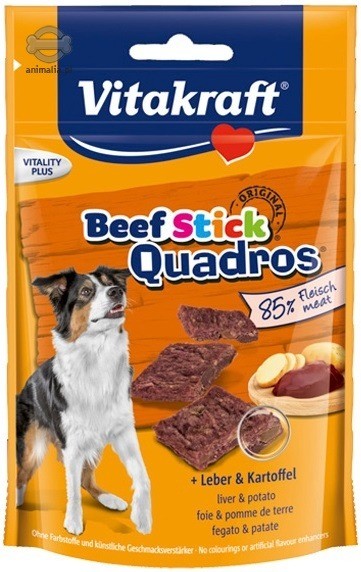 Przysmaki dla psa - Vitakraft Beef Stick Quadros wątróbka i ziemniaki 70g