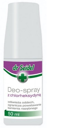 Higiena, pielęgnacja oczu, uszu, zębów - Dr Seidel Deo-Spray z chlorheksydyną - higiena jamy ustnej 50ml