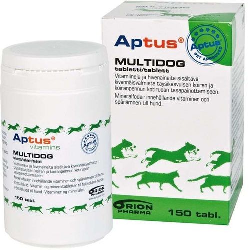 Suplementy - Aptus Multidog preparat witaminowy dla psów 150 tabletek