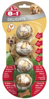 Przysmaki dla psa - 8in1 Delights Balls S - piłka pleciona 4szt.